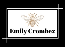 bee logo with "Emily Crombez" written underneath, in a box